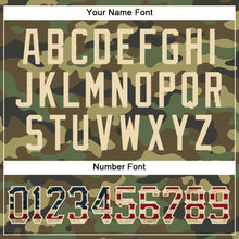 Load image into Gallery viewer, Custom Camo Vintage USA Flag-Cream Authentic Salute To Service Baseball Jersey