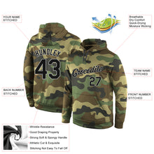 Load image into Gallery viewer, Custom Stitched Camo Black-Gray Sports Pullover Sweatshirt Salute To Service Hoodie
