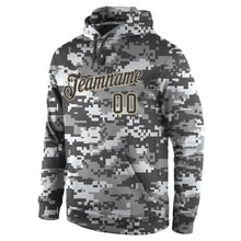 Load image into Gallery viewer, Custom Stitched Camo Steel Gray-Cream Sports Pullover Sweatshirt Salute To Service Hoodie