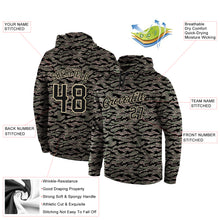 Load image into Gallery viewer, Custom Stitched Camo Black-Cream Sports Pullover Sweatshirt Salute To Service Hoodie