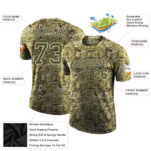 Load image into Gallery viewer, Custom Camo Olive-Cream Performance Salute To Service T-Shirt