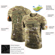 Load image into Gallery viewer, Custom Camo Olive-Cream Performance Salute To Service T-Shirt