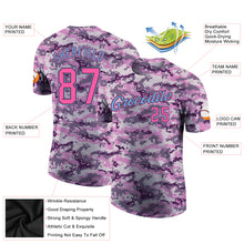 Load image into Gallery viewer, Custom Camo Pink-Light Blue Performance Salute To Service T-Shirt
