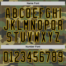 Load image into Gallery viewer, Custom Camo Black-Gold Salute To Service Hockey Jersey