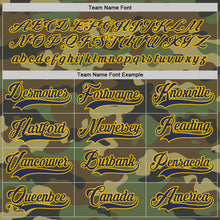 Load image into Gallery viewer, Custom Camo Navy-Gold Salute To Service Hockey Jersey