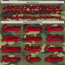 Load image into Gallery viewer, Custom Camo Red-Black Salute To Service Hockey Jersey