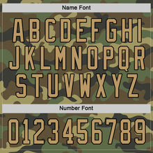 Load image into Gallery viewer, Custom Camo Old Gold-Black Salute To Service Hockey Jersey