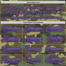 Load image into Gallery viewer, Custom Camo Purple-Black Salute To Service Hockey Jersey