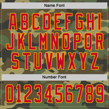 Load image into Gallery viewer, Custom Camo Red-Gold Salute To Service Hockey Jersey