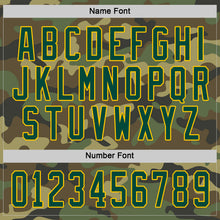 Load image into Gallery viewer, Custom Camo Green-Gold Salute To Service Hockey Jersey