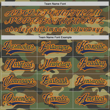 Load image into Gallery viewer, Custom Camo Navy-Orange Salute To Service Hockey Jersey