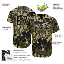 Load image into Gallery viewer, Custom Camo Black-Cream Authentic Salute To Service Baseball Jersey