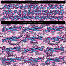 Load image into Gallery viewer, Custom Camo Light Blue-Pink Authentic Salute To Service Baseball Jersey