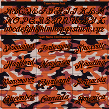 Load image into Gallery viewer, Custom Camo Black-Orange Authentic Salute To Service Baseball Jersey