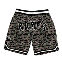 Load image into Gallery viewer, Custom Camo Black-White Authentic Salute To Service Basketball Shorts