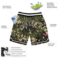 Load image into Gallery viewer, Custom Camo Black-Cream Authentic Salute To Service Basketball Shorts