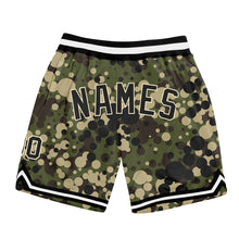 Load image into Gallery viewer, Custom Camo Black-Cream Authentic Salute To Service Basketball Shorts