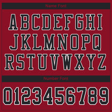 Load image into Gallery viewer, Custom Cardinal Black-White Mesh Authentic Football Jersey