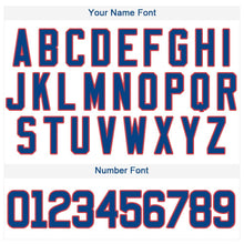 Load image into Gallery viewer, Custom White Royal Pinstripe Royal-Red Baseball Jersey