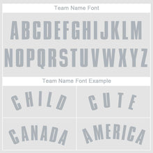 Load image into Gallery viewer, Custom White Gray Baseball Jersey