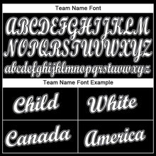 Load image into Gallery viewer, Custom Black White-Gray Baseball Jersey