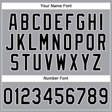 Load image into Gallery viewer, Custom Gray Black-White Baseball Jersey