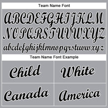 Load image into Gallery viewer, Custom Gray Black-White Baseball Jersey