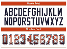 Load image into Gallery viewer, Custom Orange Navy-White Drift Fashion Football Jersey