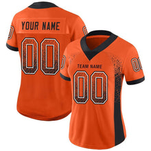 Load image into Gallery viewer, Custom Orange Black-White Drift Fashion Football Jersey