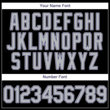 Load image into Gallery viewer, Custom Black Gray-Purple Baseball Jersey