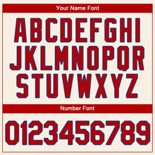 Load image into Gallery viewer, Custom Cream Red-Royal Authentic Baseball Jersey