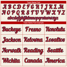 Load image into Gallery viewer, Custom Cream Red-Royal Authentic Baseball Jersey