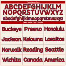 Load image into Gallery viewer, Custom Cream Red-Royal Authentic Baseball Jersey