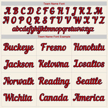 Load image into Gallery viewer, Custom Cream Red-Navy Authentic Baseball Jersey