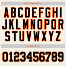 Load image into Gallery viewer, Custom Cream Black Orange-Old Gold Authentic Baseball Jersey