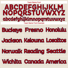 Load image into Gallery viewer, Custom Cream Red-Navy Authentic Baseball Jersey