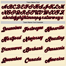 Load image into Gallery viewer, Custom Cream Red-Black Round Neck Rib-Knit Basketball Jersey