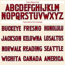 Load image into Gallery viewer, Custom Cream Red-Navy Authentic American Flag Fashion Baseball Jersey