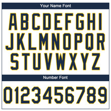 Load image into Gallery viewer, Custom Cream Navy-Gold Performance T-Shirt