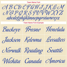 Load image into Gallery viewer, Custom Cream Red-Royal Authentic Throwback Rib-Knit Baseball Jersey Shirt