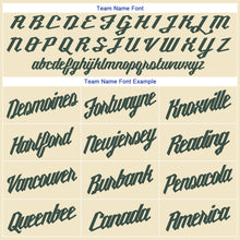 Load image into Gallery viewer, Custom Cream Hunter Green-Royal Authentic Throwback Rib-Knit Baseball Jersey Shirt