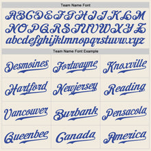 Load image into Gallery viewer, Custom Cream Red-Royal Authentic Baseball Jersey