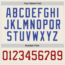 Load image into Gallery viewer, Custom Cream Red-Royal Authentic Baseball Jersey