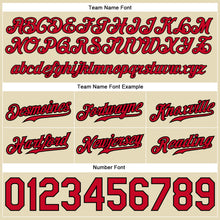 Load image into Gallery viewer, Custom Cream Red-Black Authentic Throwback Basketball Shorts