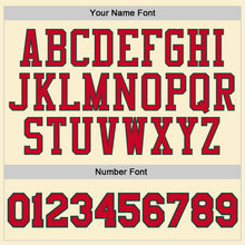 Load image into Gallery viewer, Custom Cream Red-Hunter Green Authentic Throwback Basketball Jersey