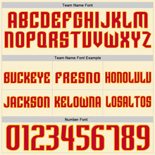 Load image into Gallery viewer, Custom Cream Red-Gold Authentic Throwback Basketball Shorts