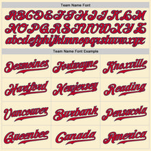 Load image into Gallery viewer, Custom Cream Red-Navy Authentic Throwback Basketball Jersey