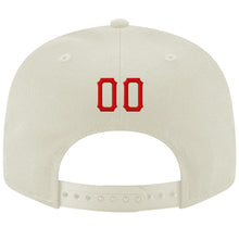 Load image into Gallery viewer, Custom Cream Red-Royal Stitched Adjustable Snapback Hat