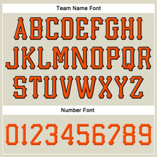 Load image into Gallery viewer, Custom Cream Orange-Black Stitched Adjustable Snapback Hat