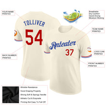 Load image into Gallery viewer, Custom Cream Red-Royal Performance T-Shirt